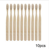 10/4pcs/Lot Wood Rainbow Toothbrush Bamboo