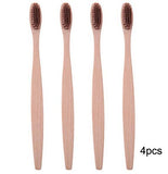 10/4pcs/Lot Wood Rainbow Toothbrush Bamboo