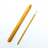 Natural bamboo drinking straw travelling set