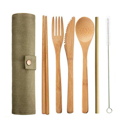 Wooden Flatware Cutlery Set
