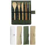 6pcs/set Bamboo Cutlery Set