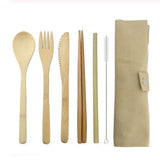6pcs/set Bamboo Cutlery Set